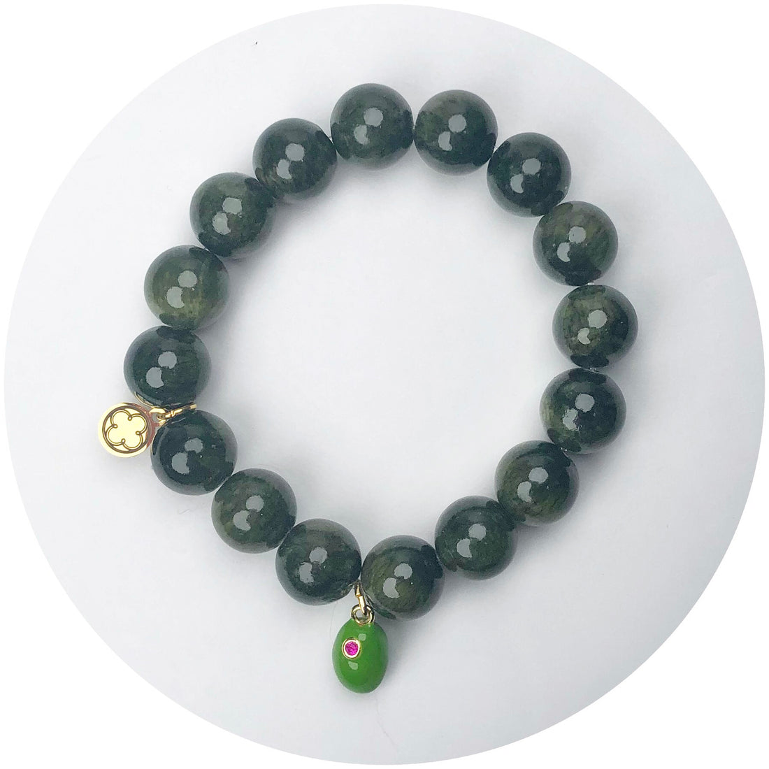 Olive Riverstone with Olive Pendant