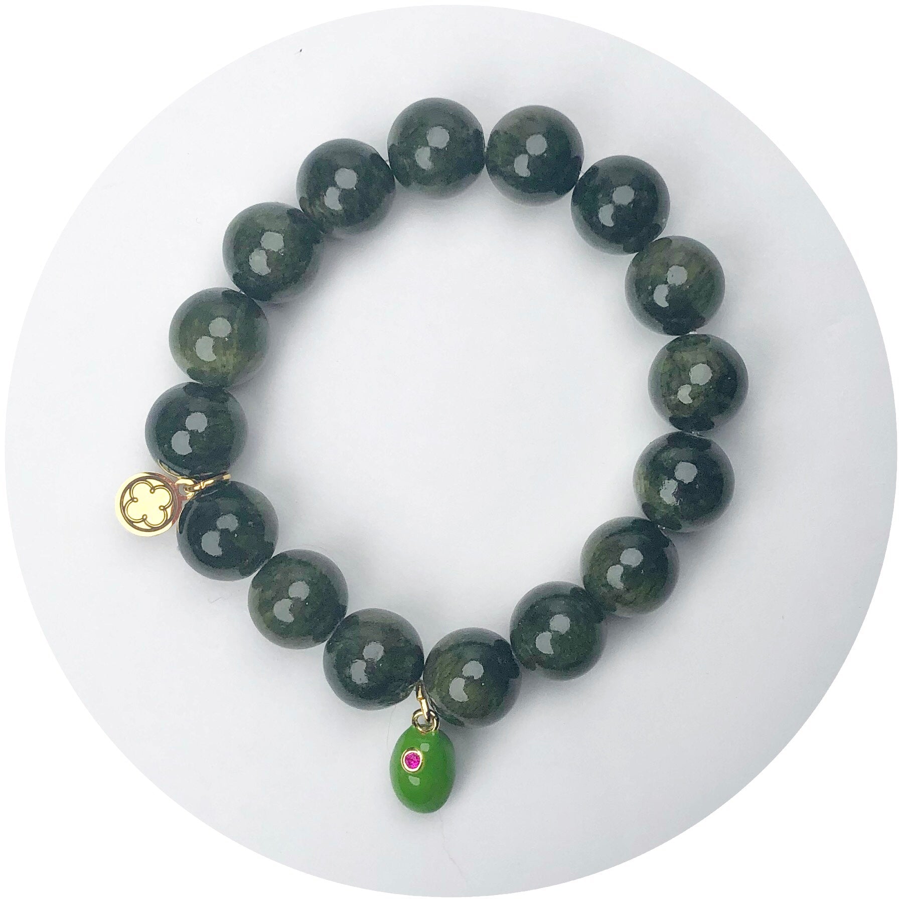 Olive Riverstone with Olive Pendant