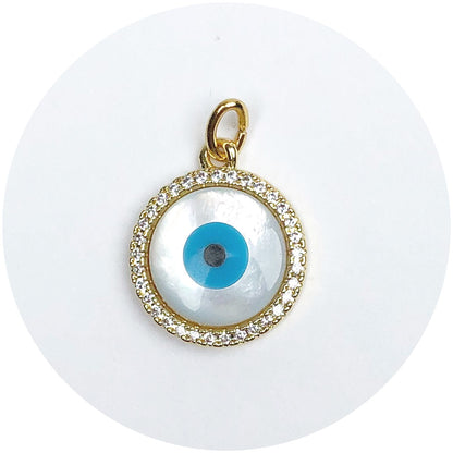Mother of Pearl Evil Eye Pendant