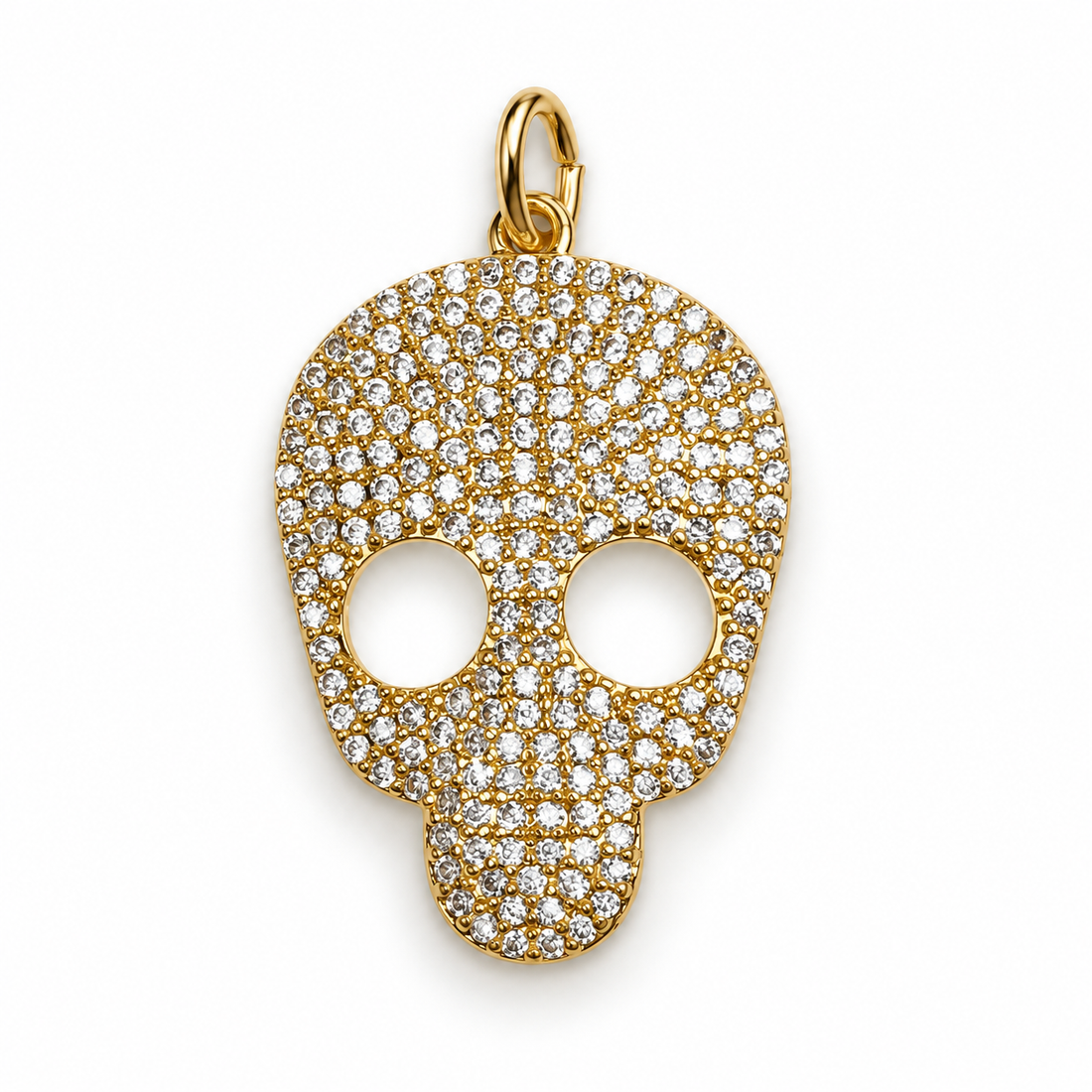 Skull Gold Pendant on a clean studio background