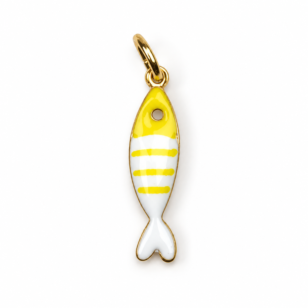 Yellow Sardine Pendant on a clean studio background