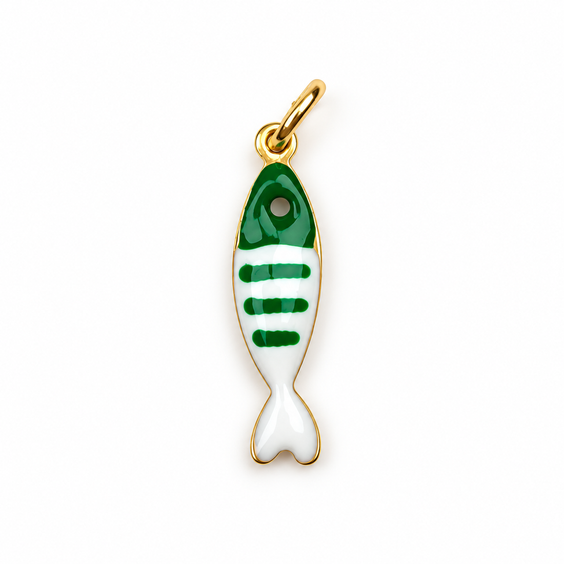 Green Sardine Pendant on a clean studio background