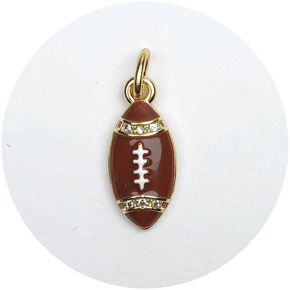 Pavé Football Pendant