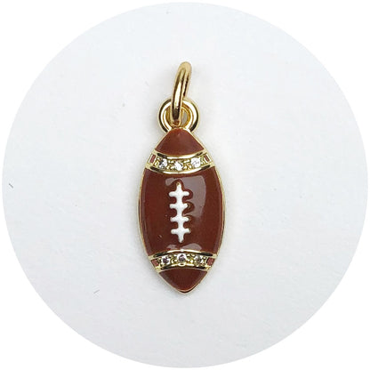 Pavé Football Pendant