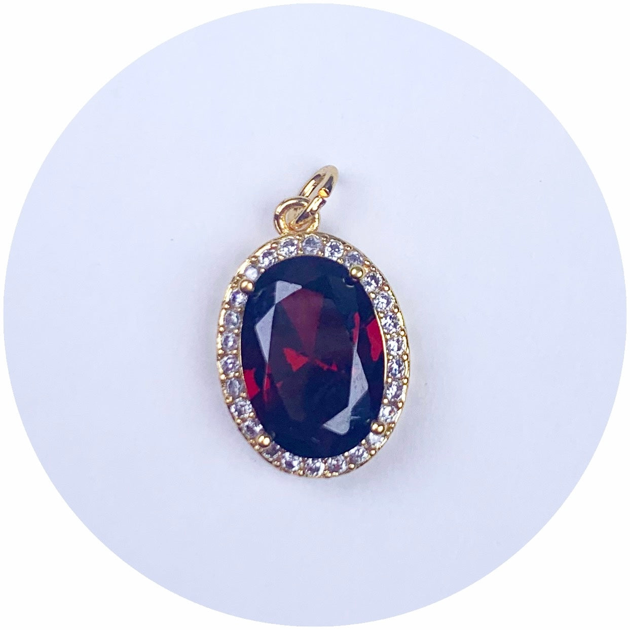 Pavé Garnet Hidden Gem Pendant