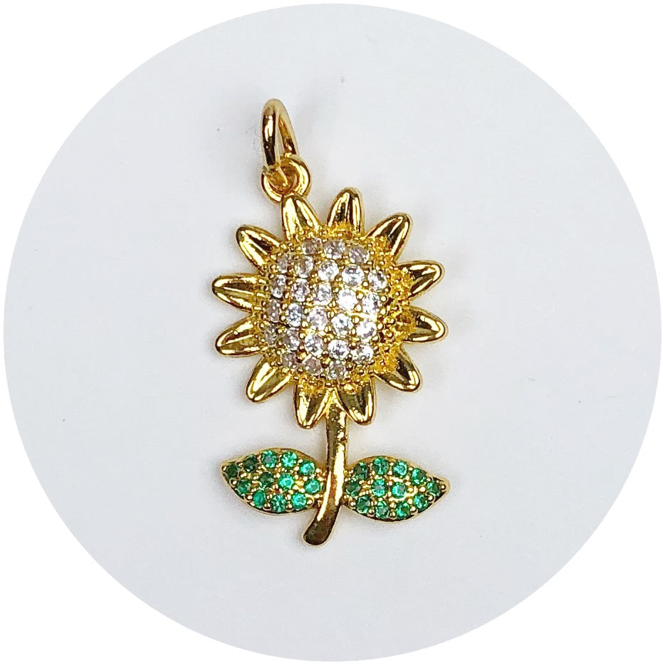 Pavé Sunflower Pendant