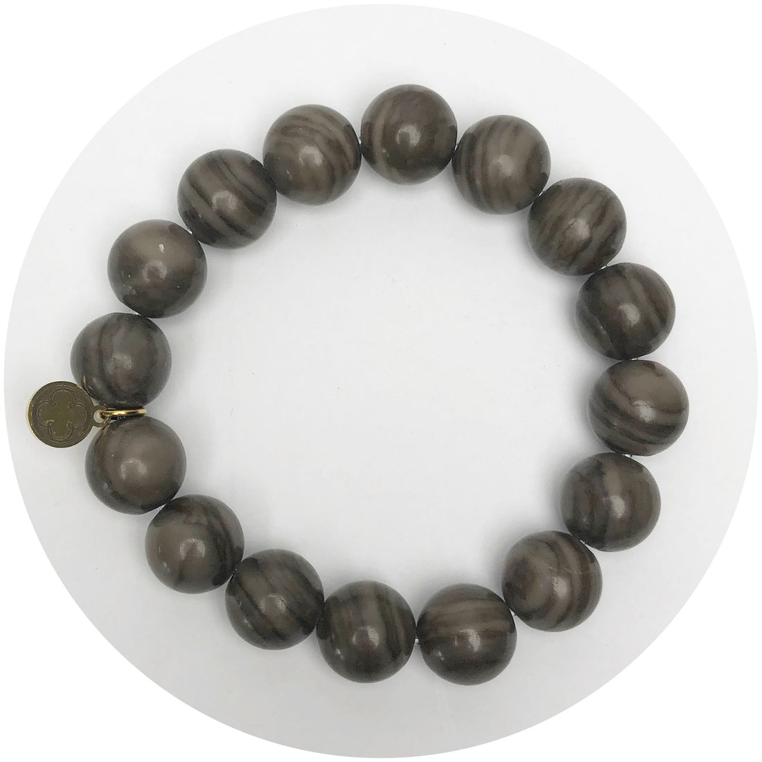 Mocha Agate Beaded Bracelet