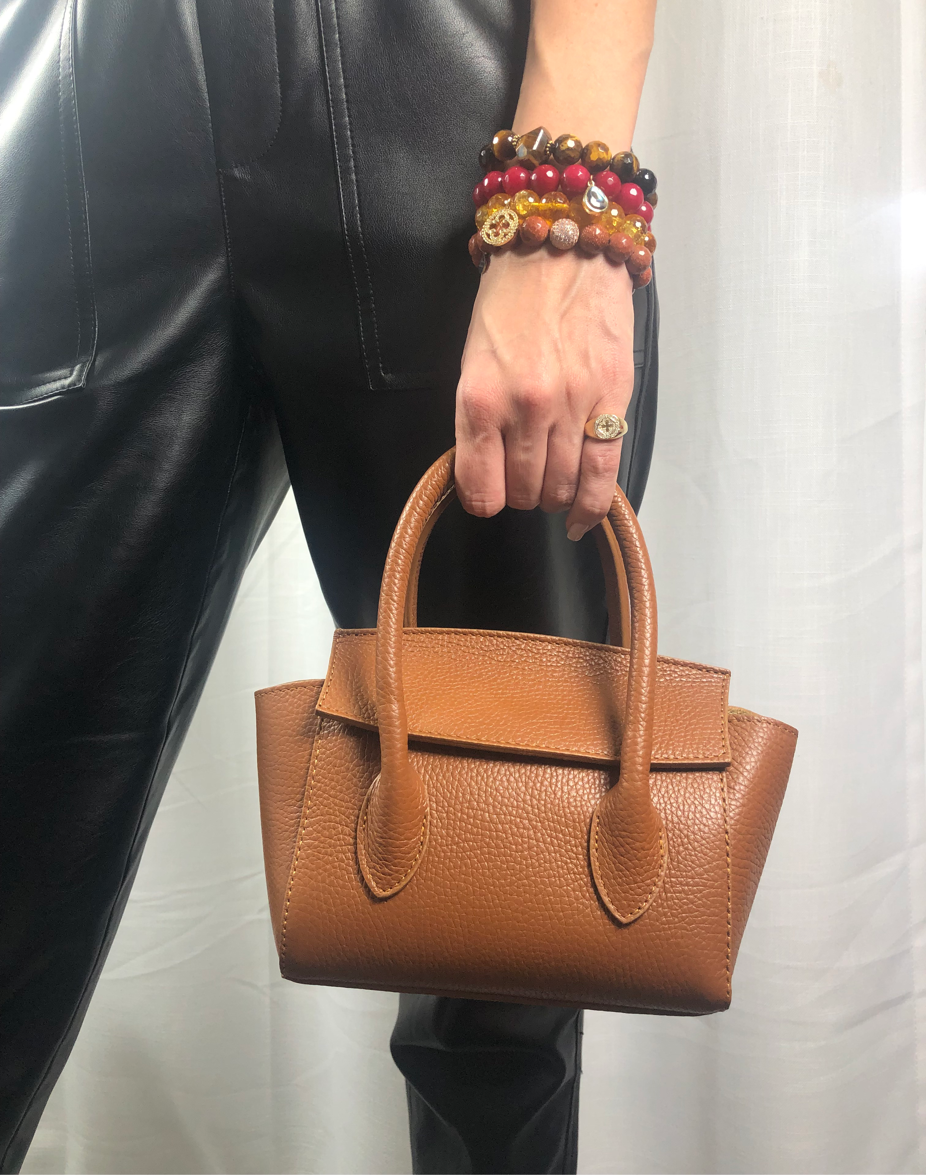 Martina Natural Leather Handbag