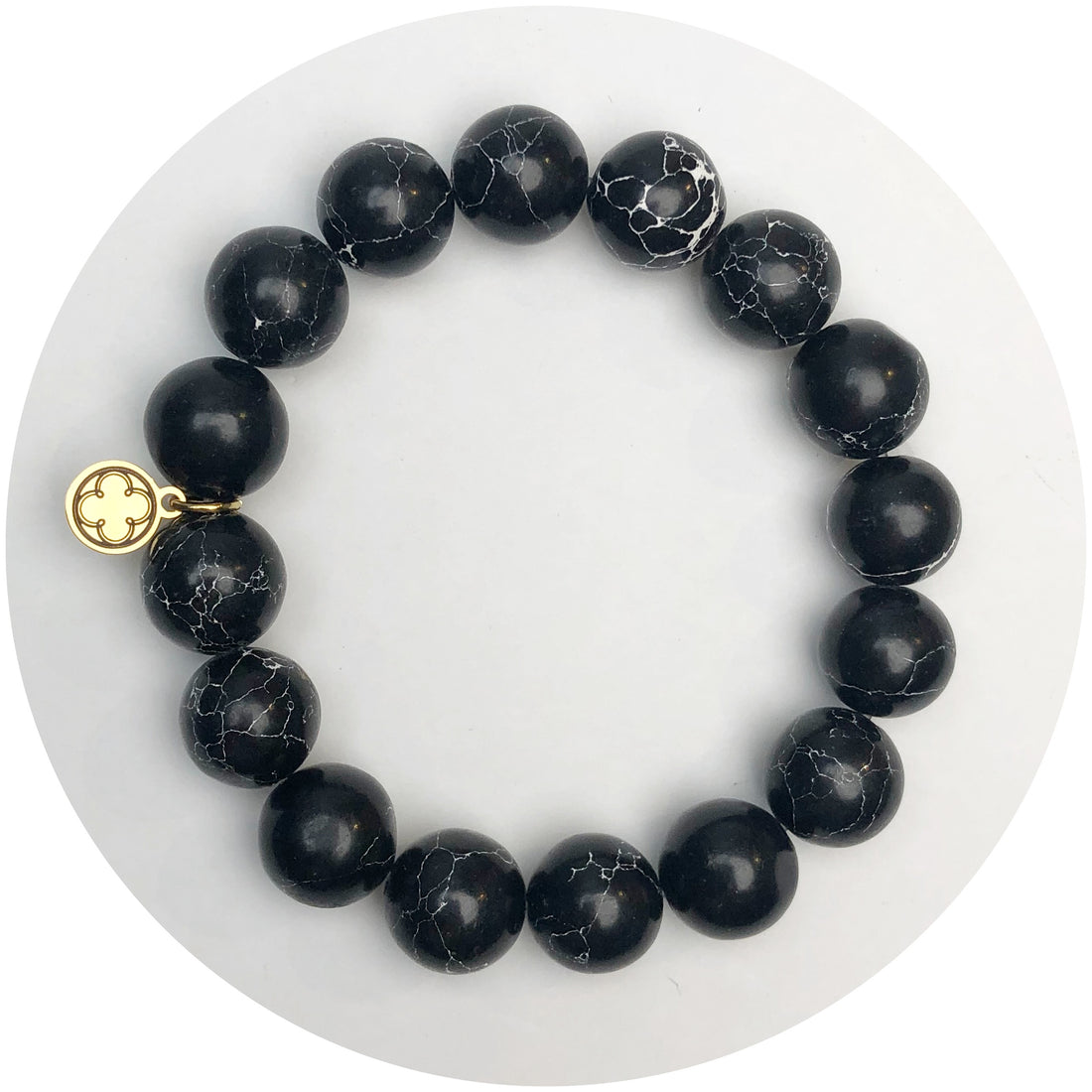 Black Howlite Beaded Bracelet