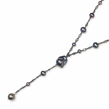 Peacock Pearl Lariat studio photo