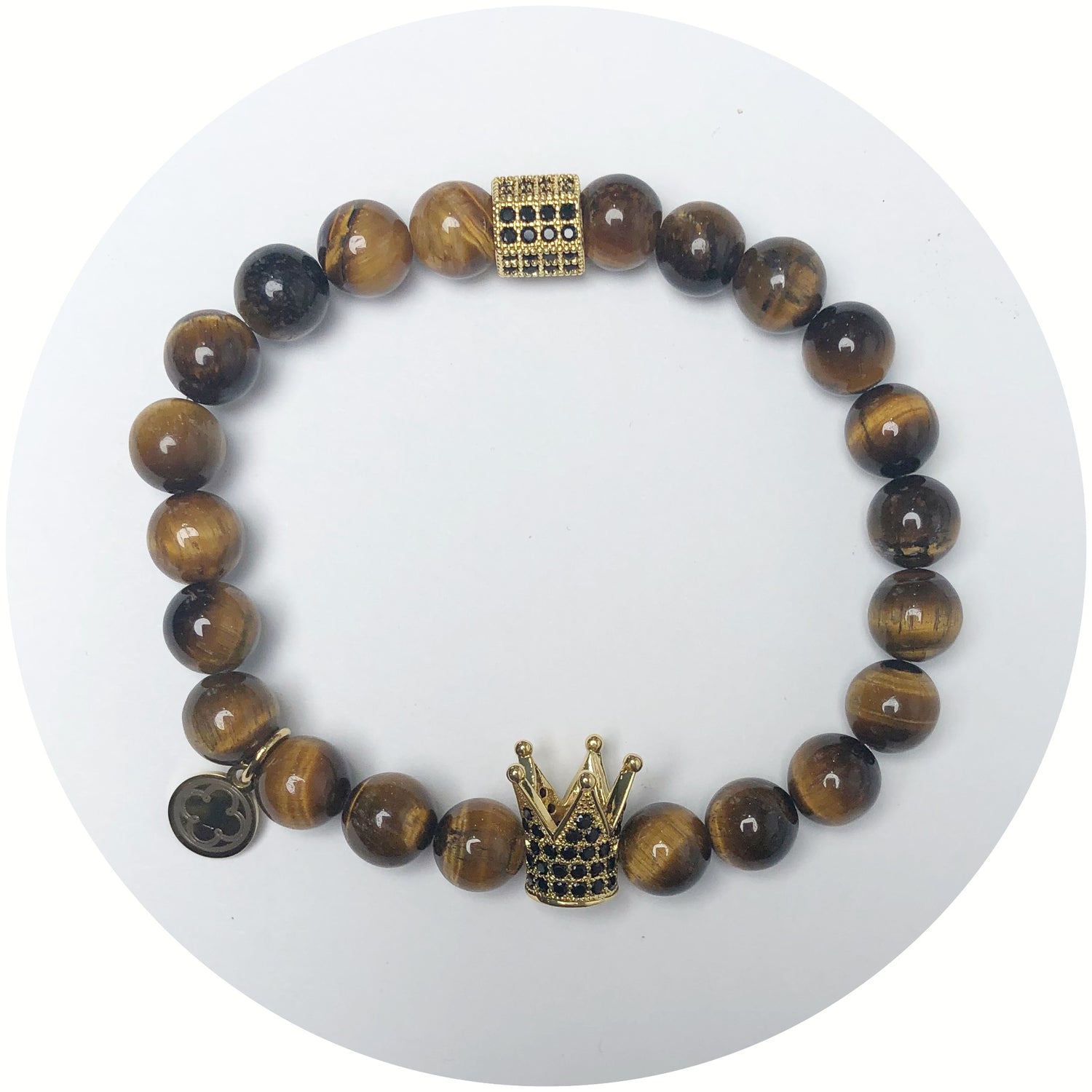 Nate B. Mens Tiger Eye with Pavè Royalty Crown