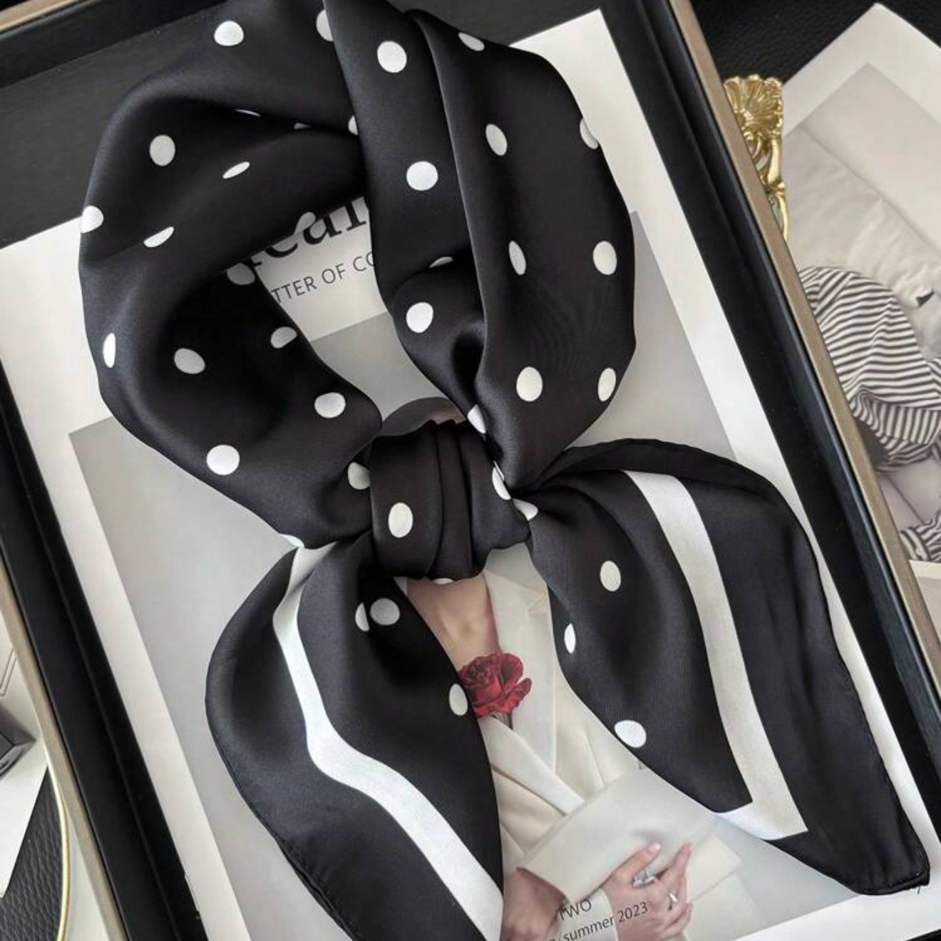 Doce Dot Noir Petite Foulard