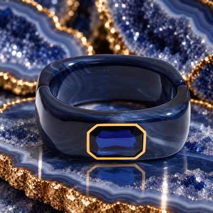 Isabella Sapphire Acrylic Bangle
