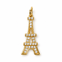 Gold Pavé Eiffel Tower Pendant