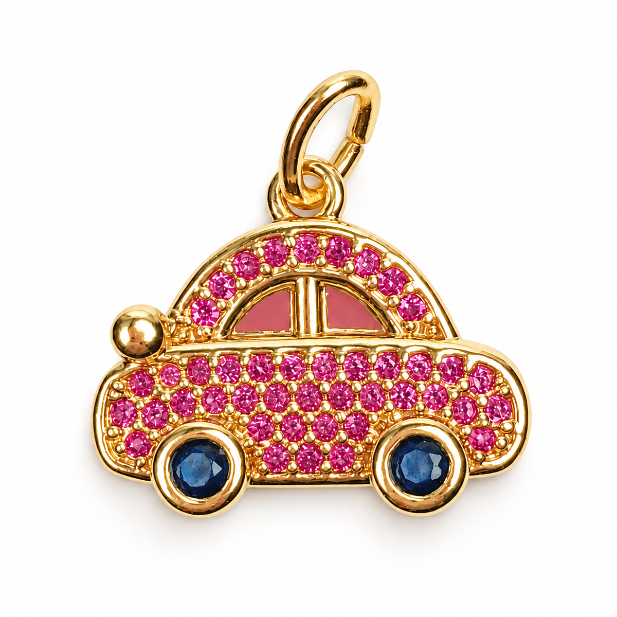 Gold Pavé Fiat Pendant