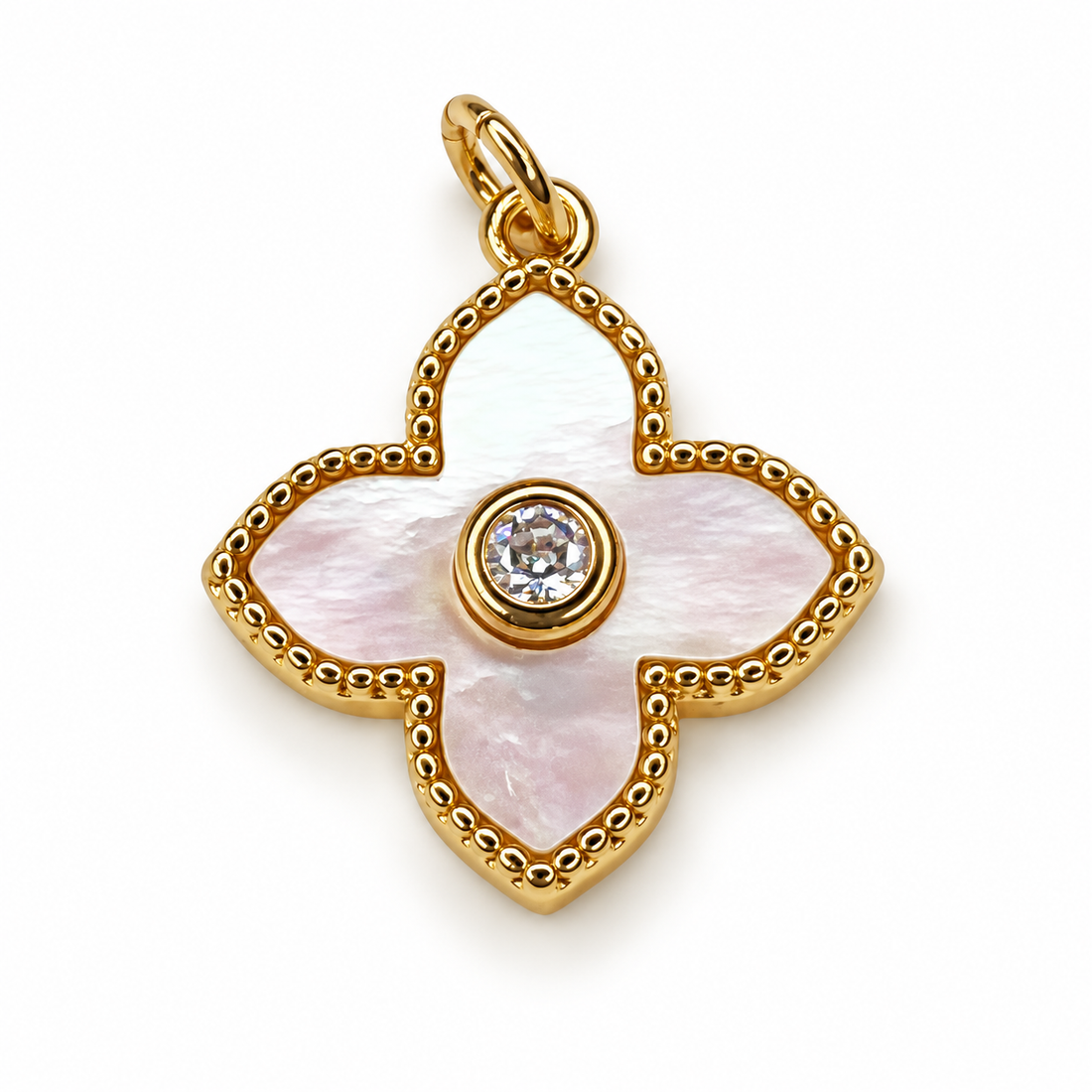 Mother of Pearl Pointed Clover Pendant
