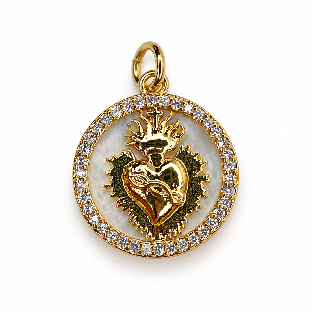 Mother of Pearl Sacred Heart Pendant