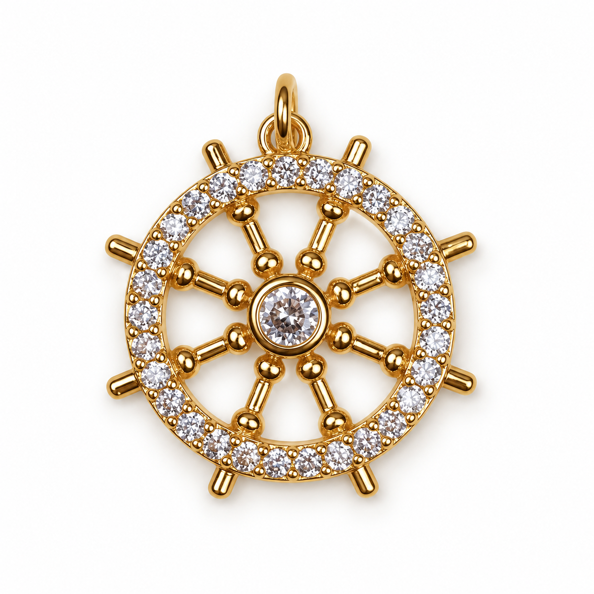 Nautical Wheel Pendant