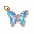 Opal Glass Butterfly Pendant on a white background