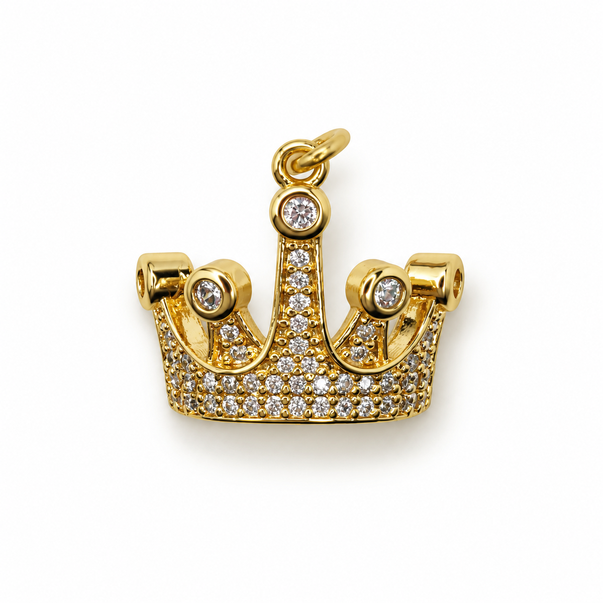 Pavé Crown Pendant on a clean studio background