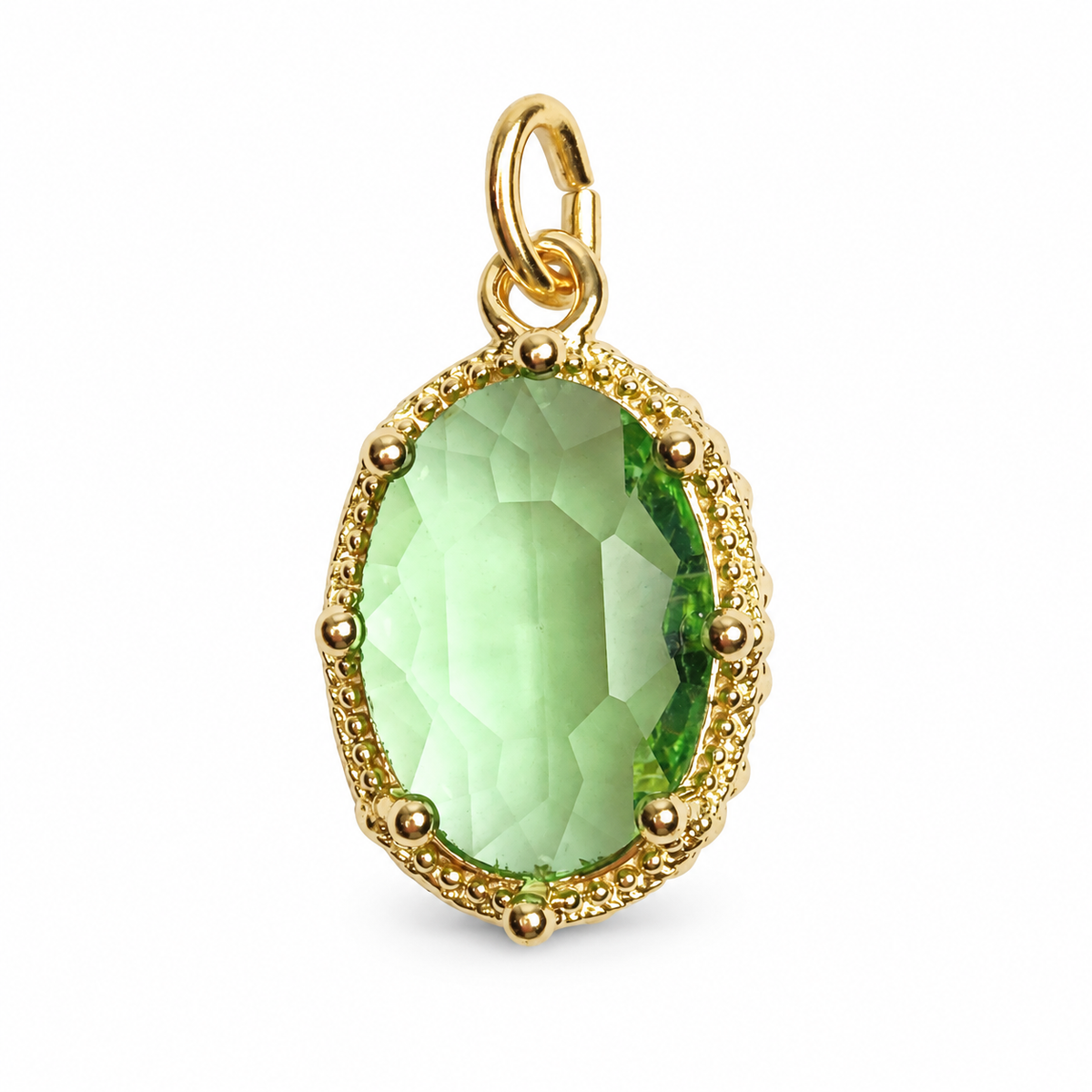 Green Hidden Gem Pendant on a white background