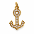 Pavé Gold Anchor Pendant on a white background