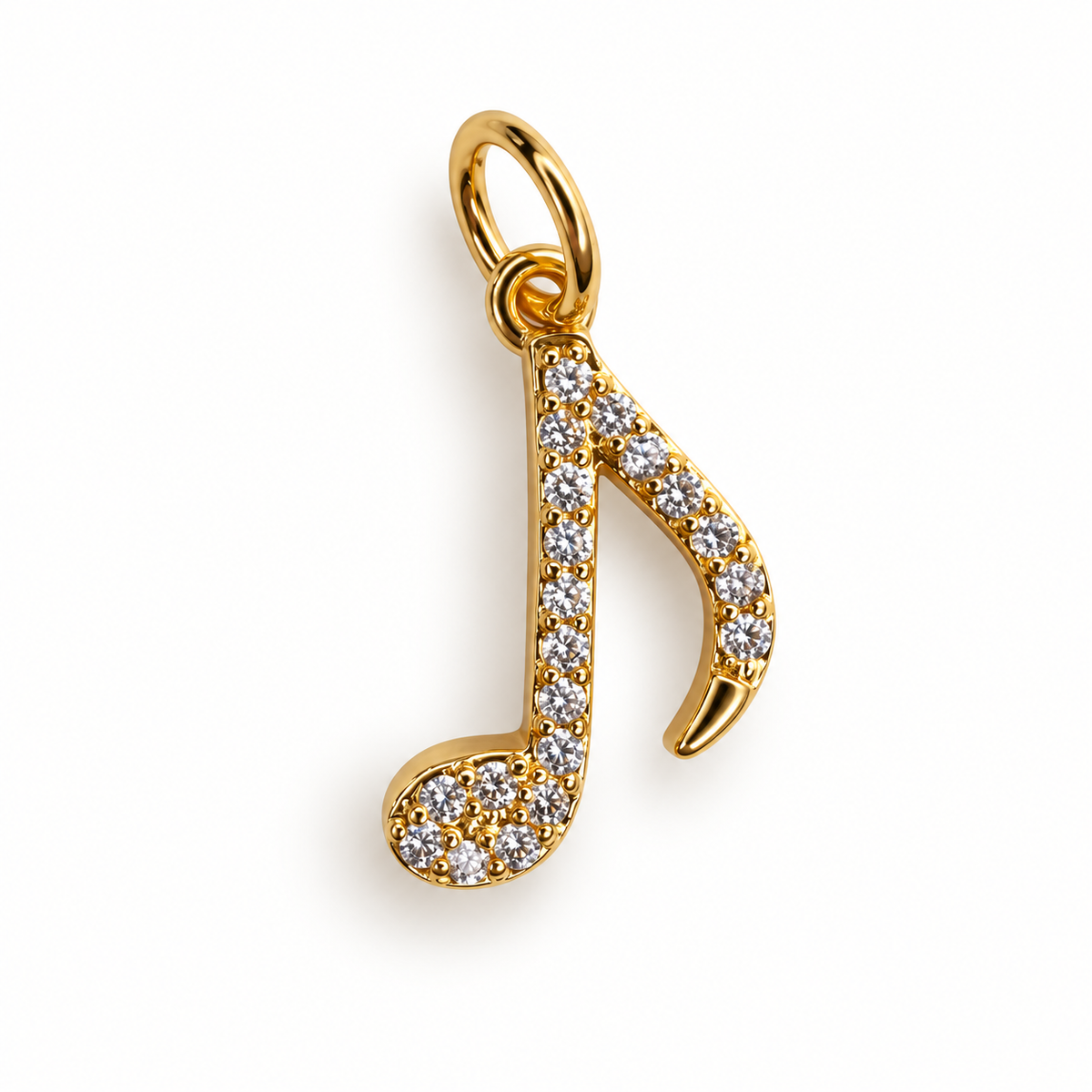 Pavé Music Note Pendant