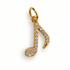 Pavé Music Note Pendant