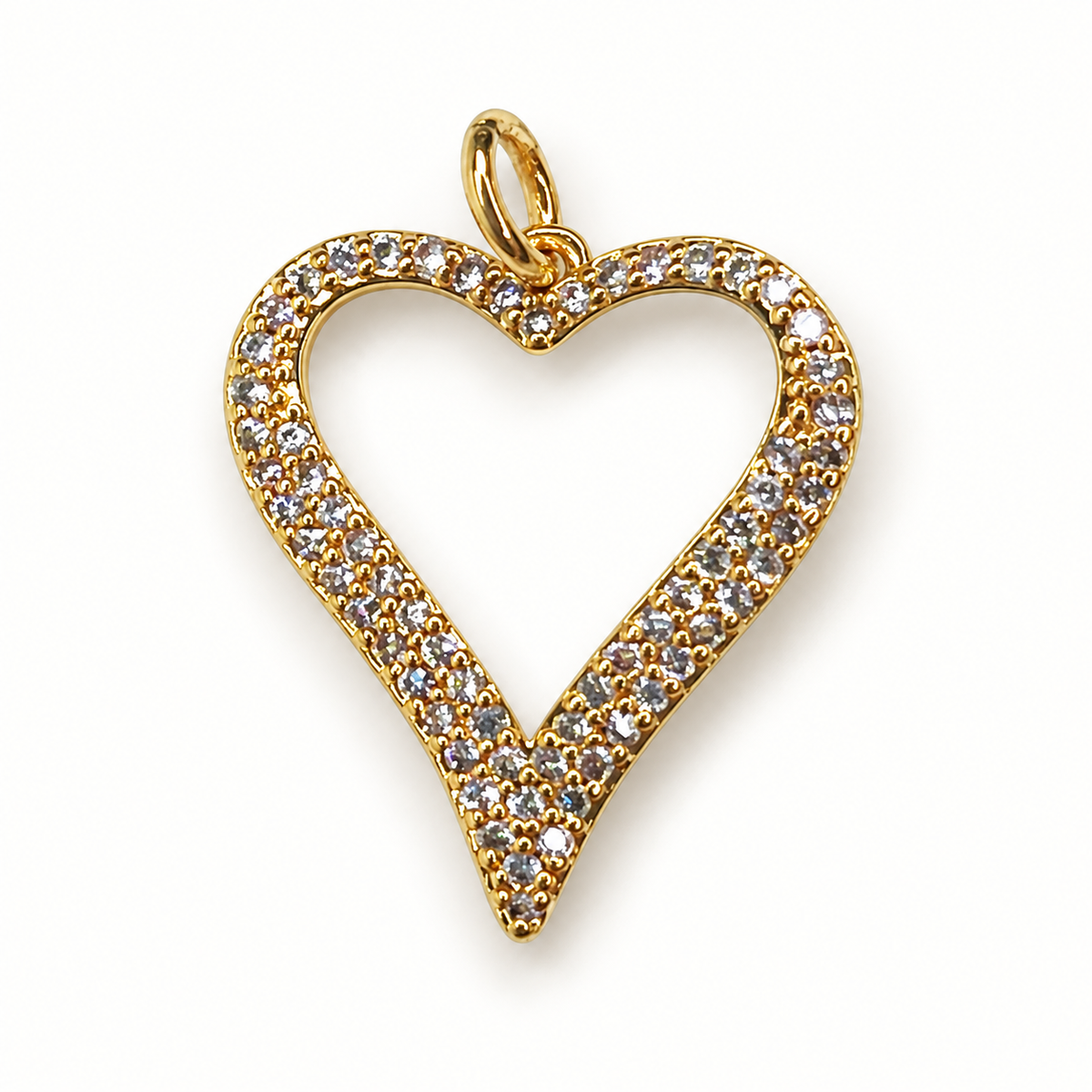 Pavé Open Heart Pendant
