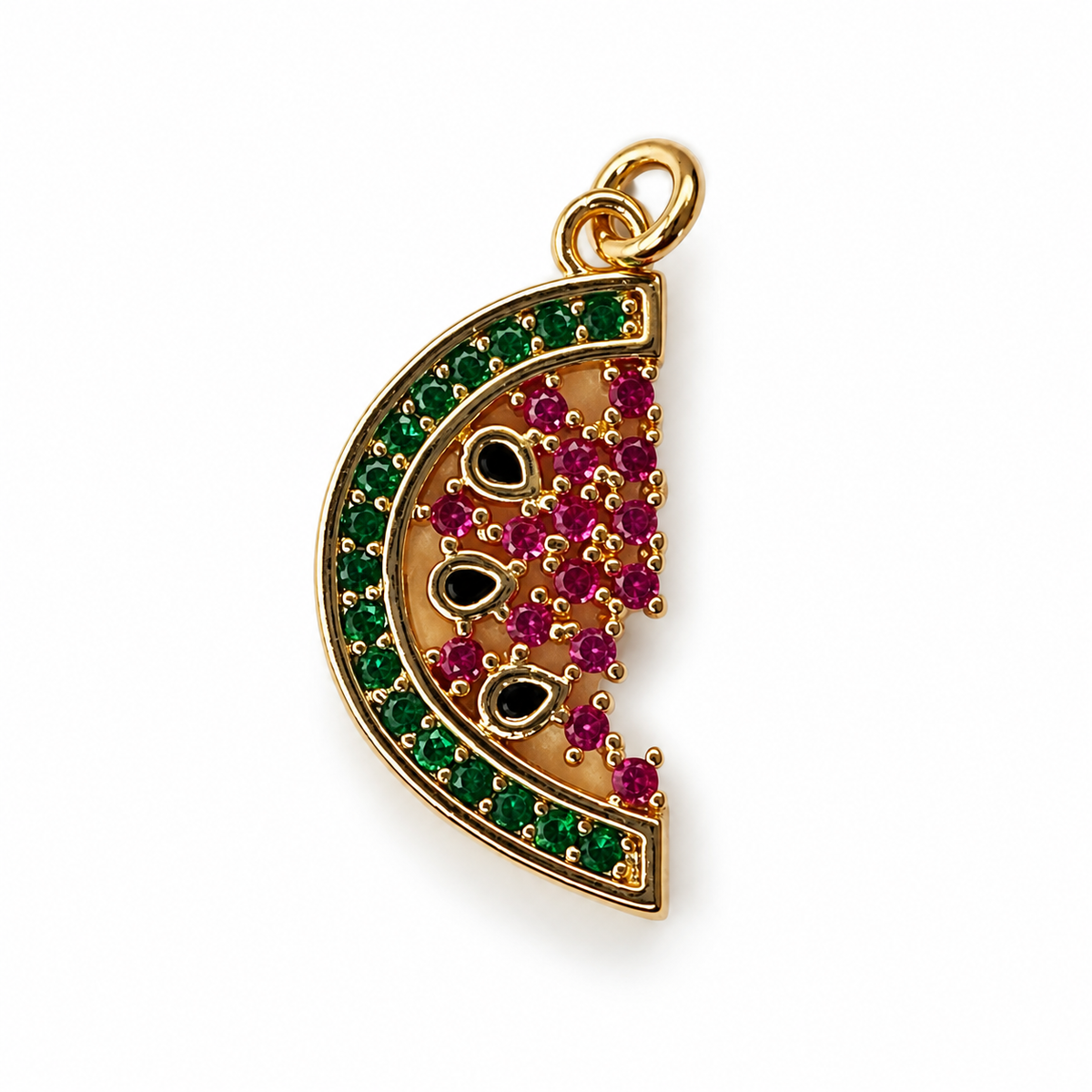 Pavè Watermelon Slice Pendant on a white background