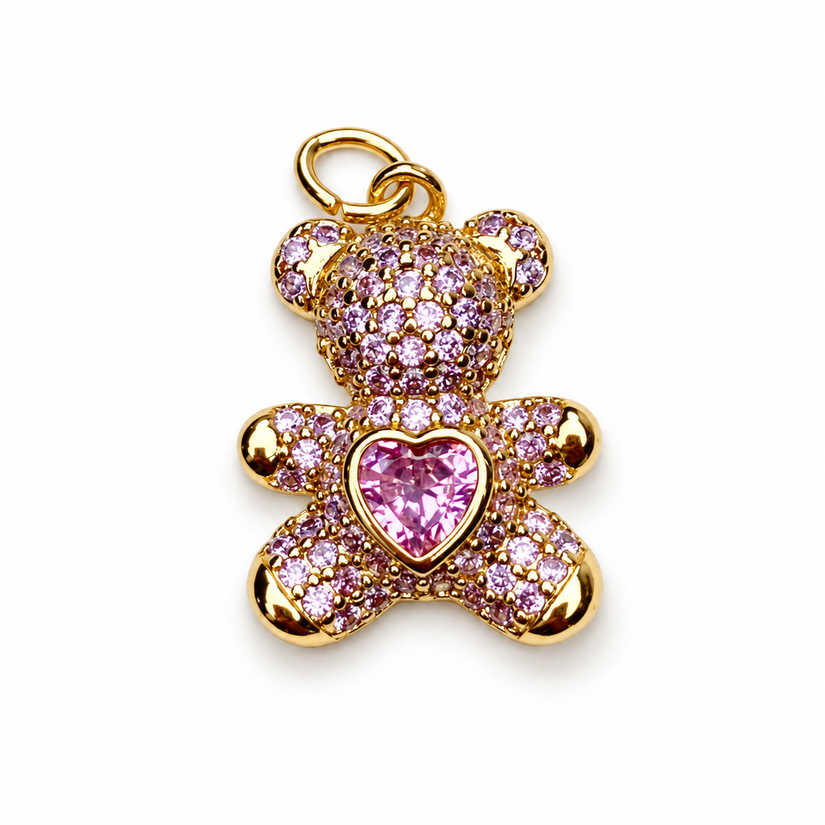 Pink Teddy Pendant - Oriana LaMarca Designs