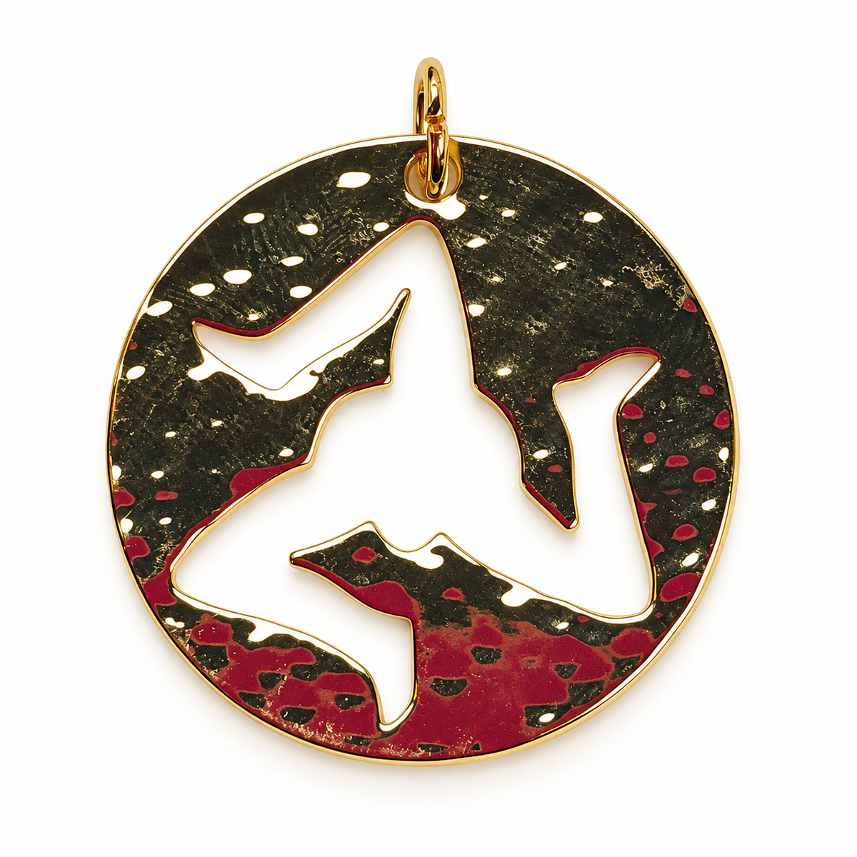 Sicilian Trinacria Small Round Cutout Pendant - Oriana LaMarca Designs