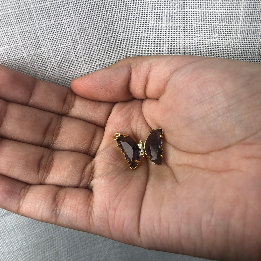 Violet Glass Butterfly Pendant