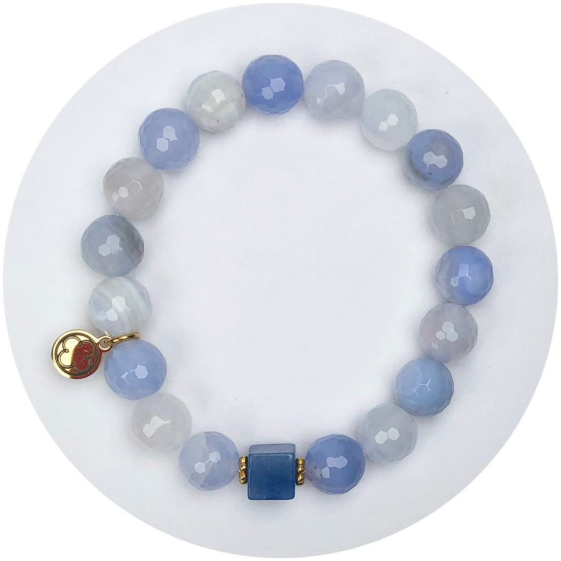 Mixed Periwinkle Jade with Periwinkle Cube Accent