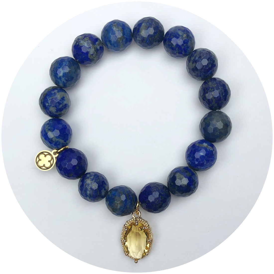 Lapis "UWMOC" with Golden Hidden Gemstone Pendant