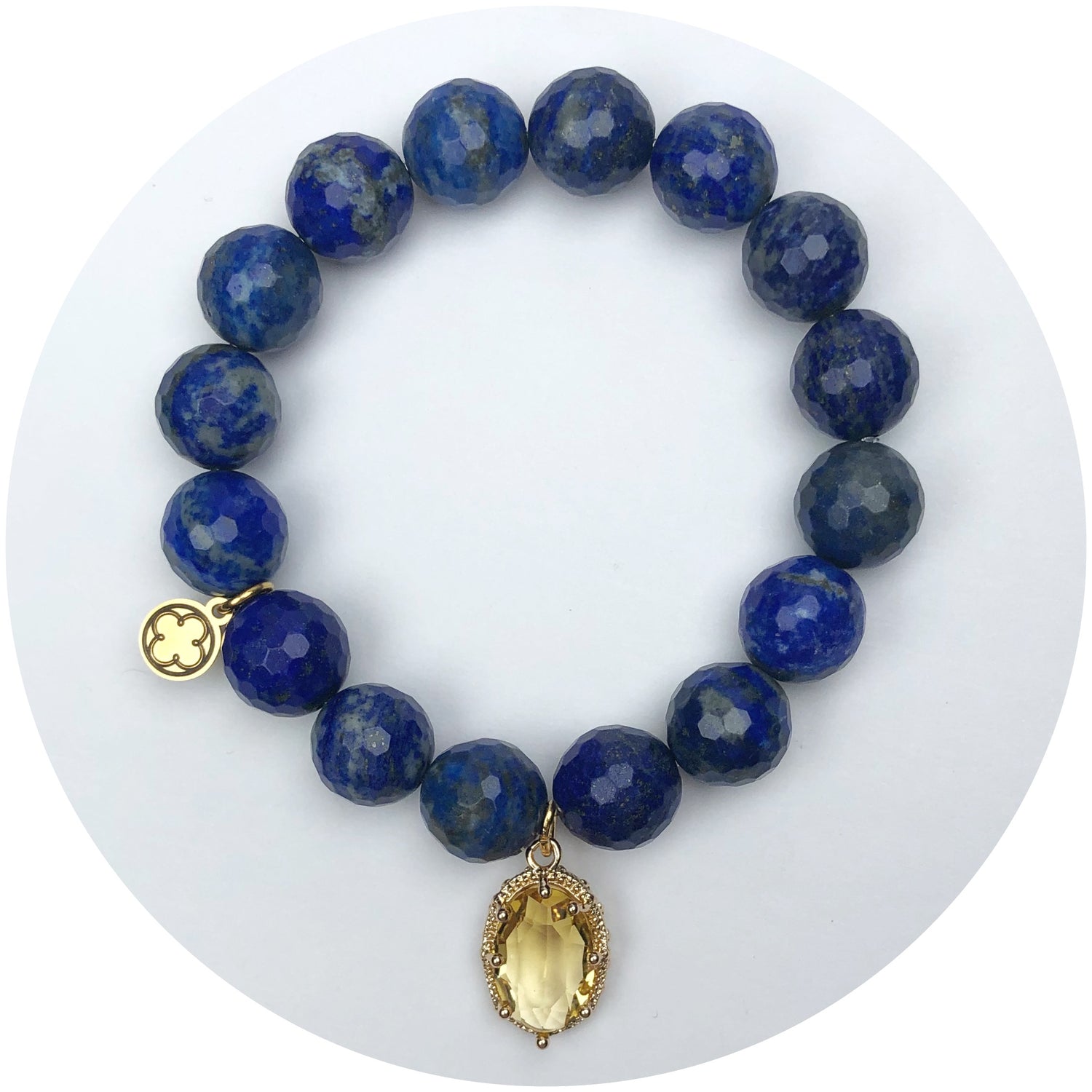 Lapis "UWMOC" with Golden Hidden Gemstone Pendant