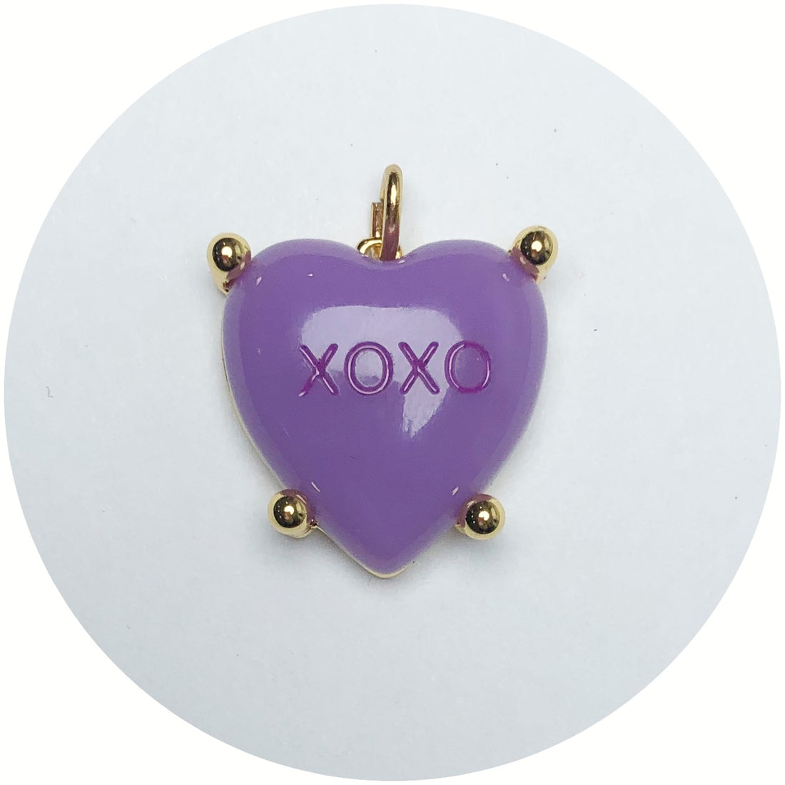 Purple &quot;XOXO&quot; Pendant