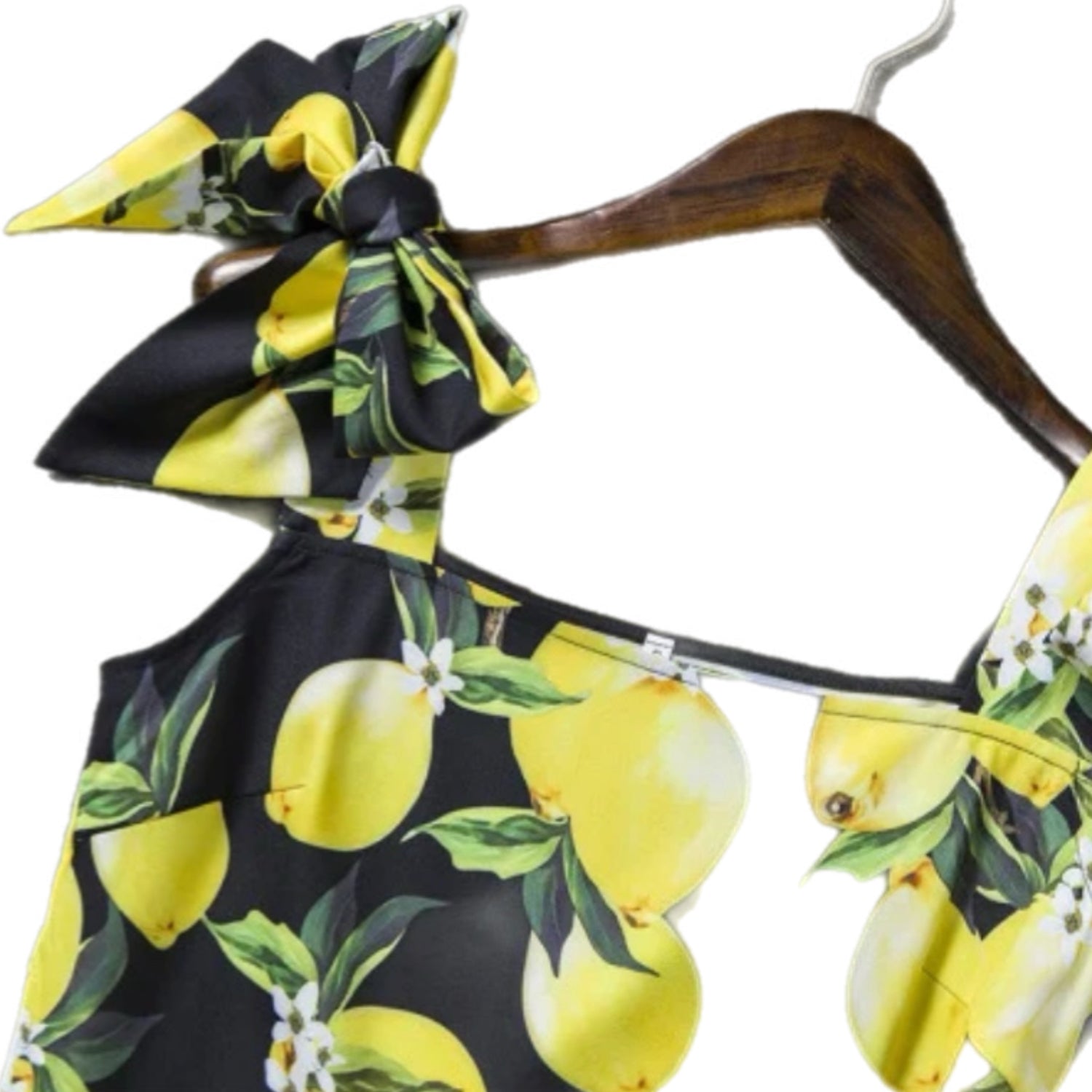 Black Lemon Mermaid Bow Dress