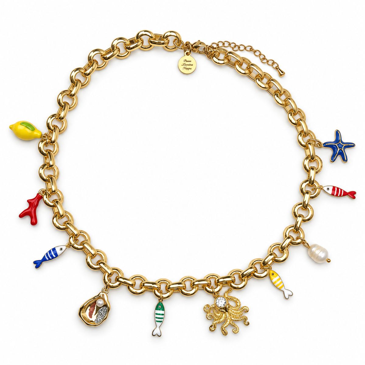 Mare Mediterraneo Curated Charm Necklace studio photo