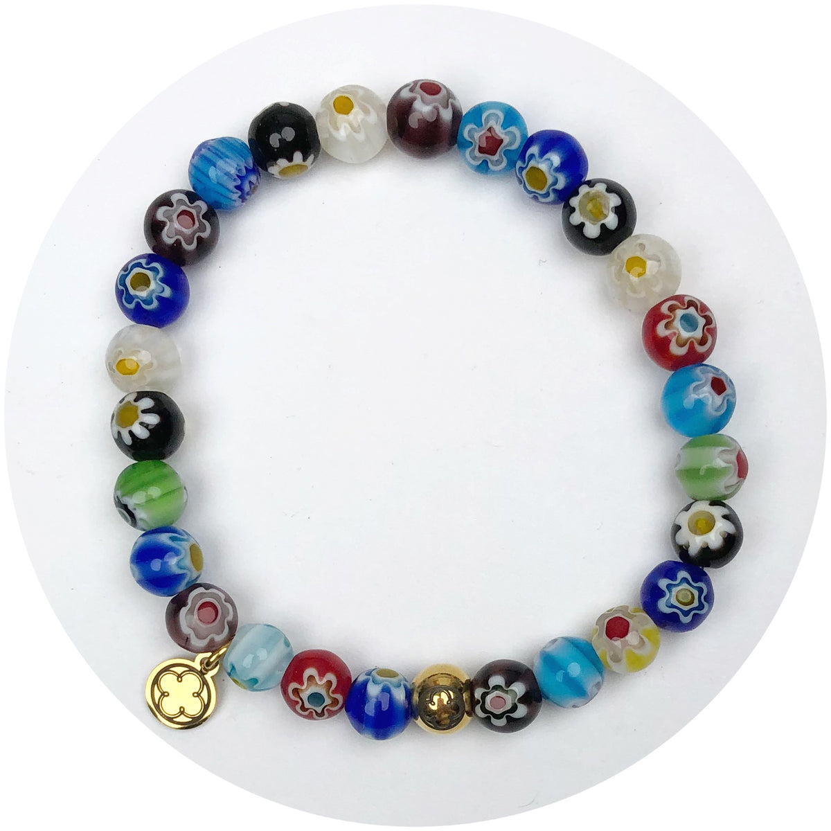 Mens Millefiore with Gold Accent