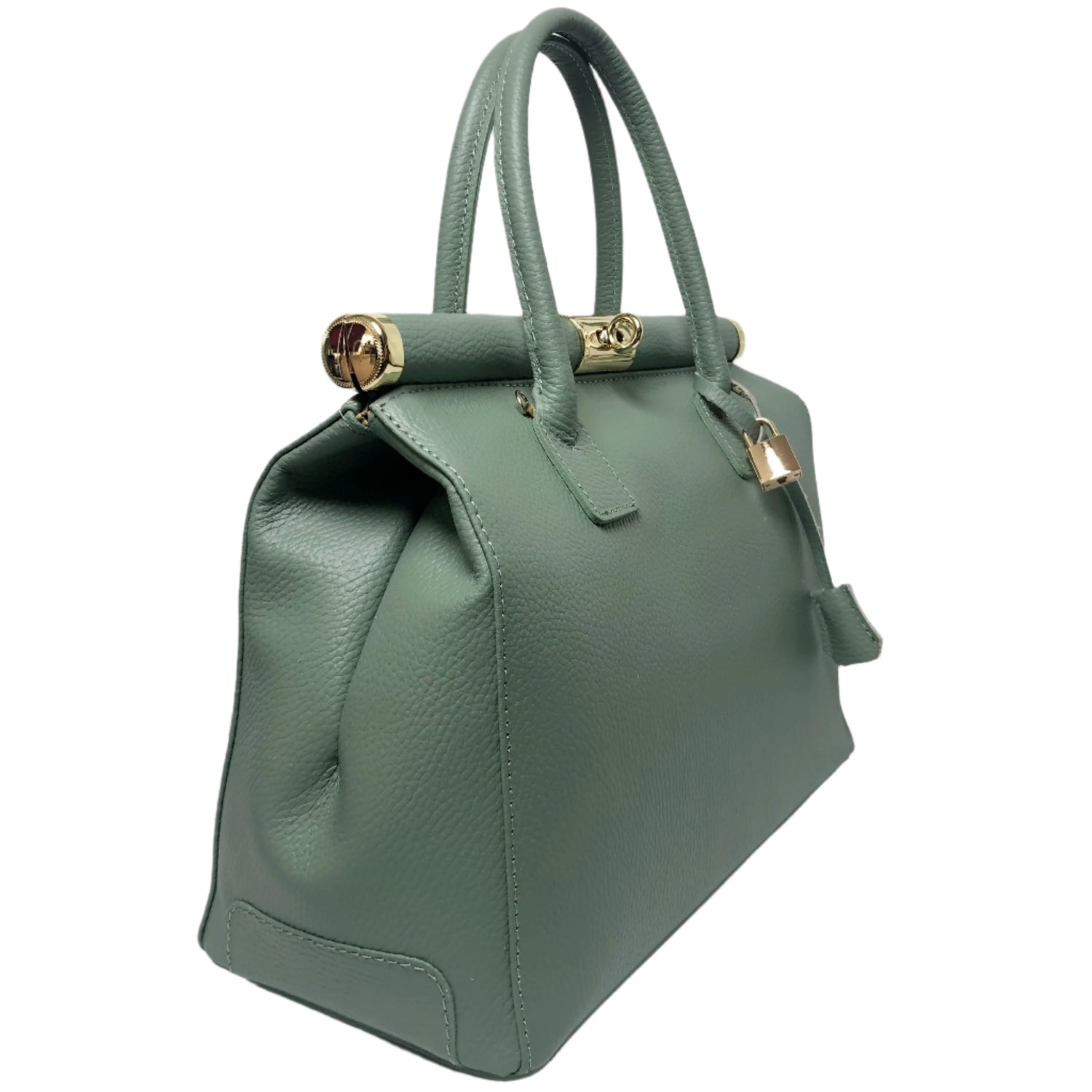 Caterina Sage Green Leather Handbag