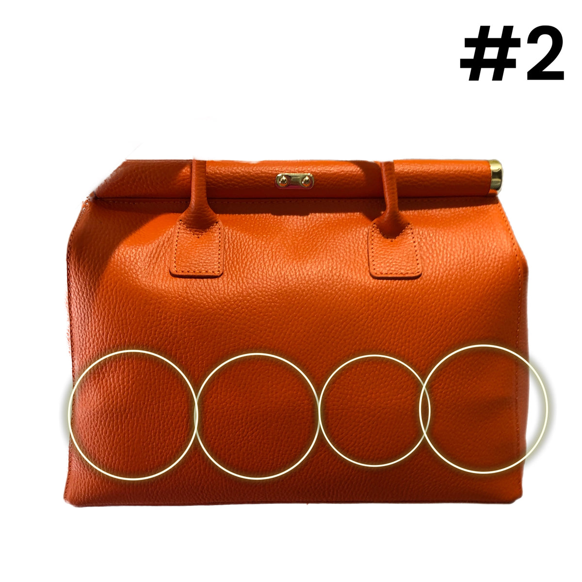 CATERINA ORANGE LEATHER BAG