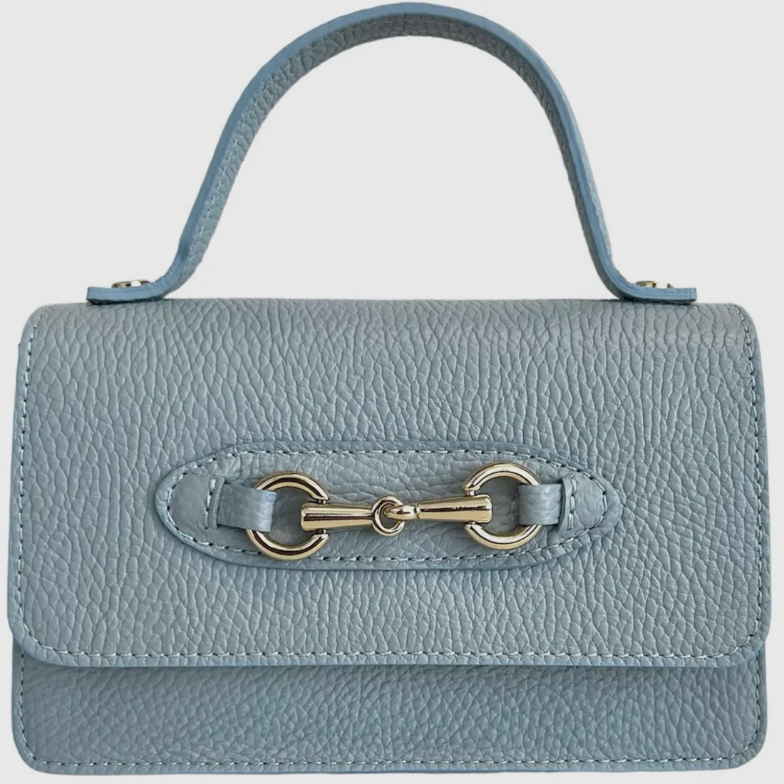 Angelina Light Blue Leather Handbag