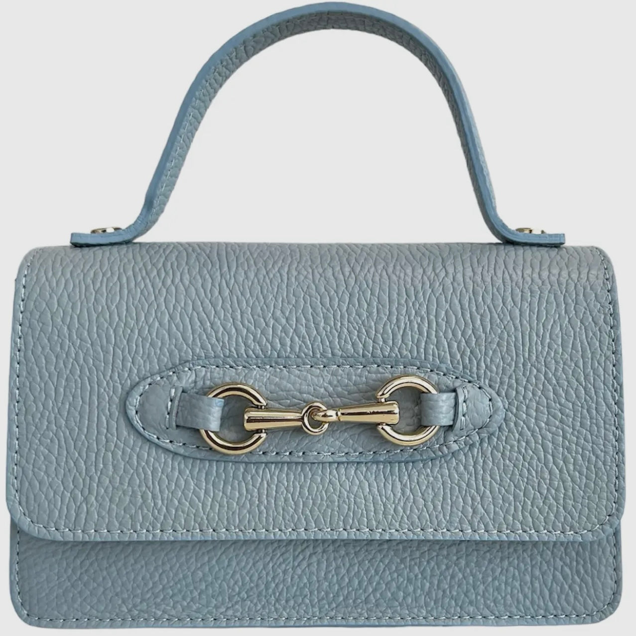Angelina Light Blue Leather Handbag