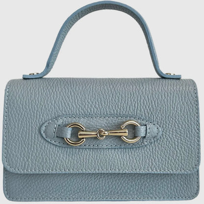 Angelina Light Blue Leather Handbag