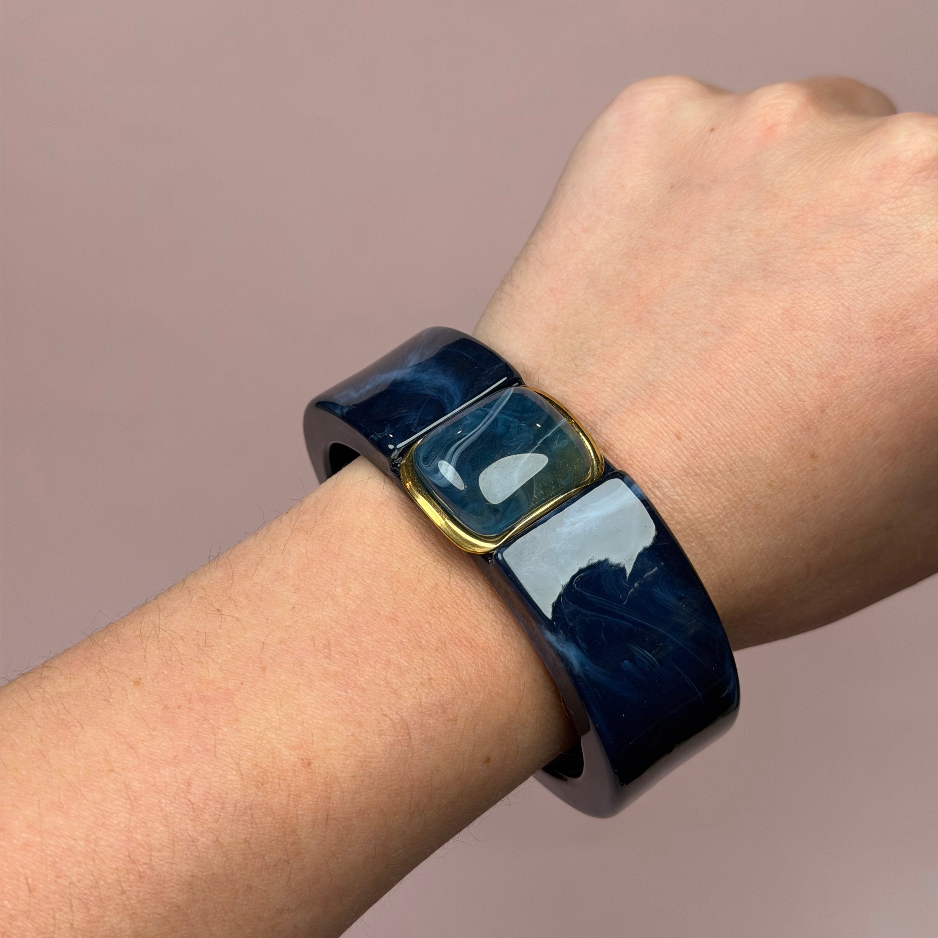 Valentina Neptune Blue Hinged Bangle