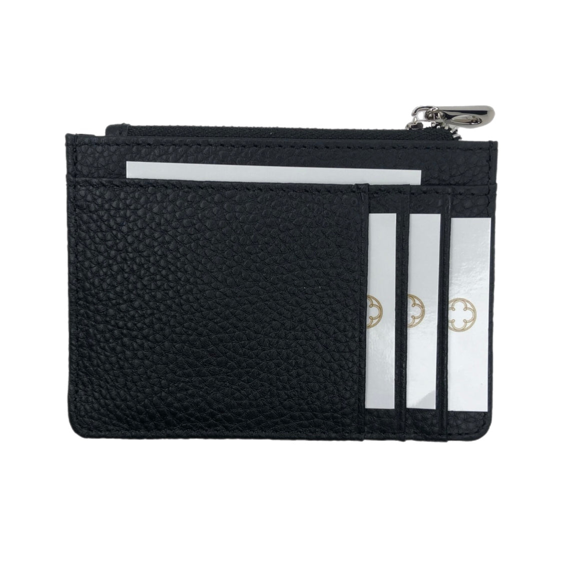 Black Leather Zip Wallet