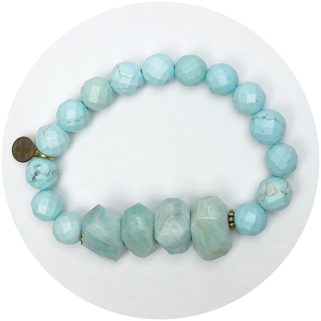 Seafoam Teal with Soft Mineral Mint Nugget