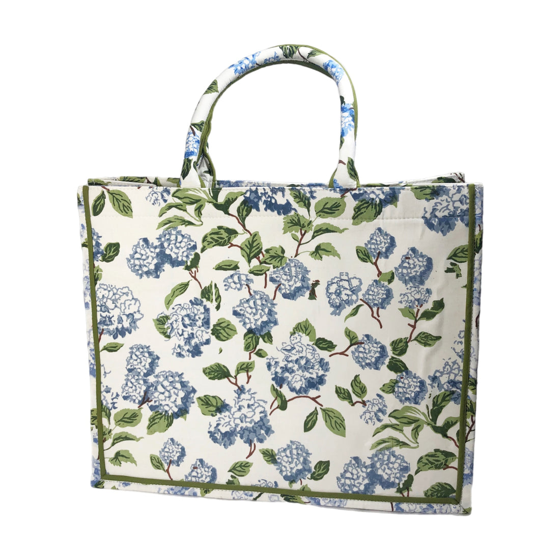 Bianca Blue Hydrangea Beaded &quot;Beach&quot; Bag