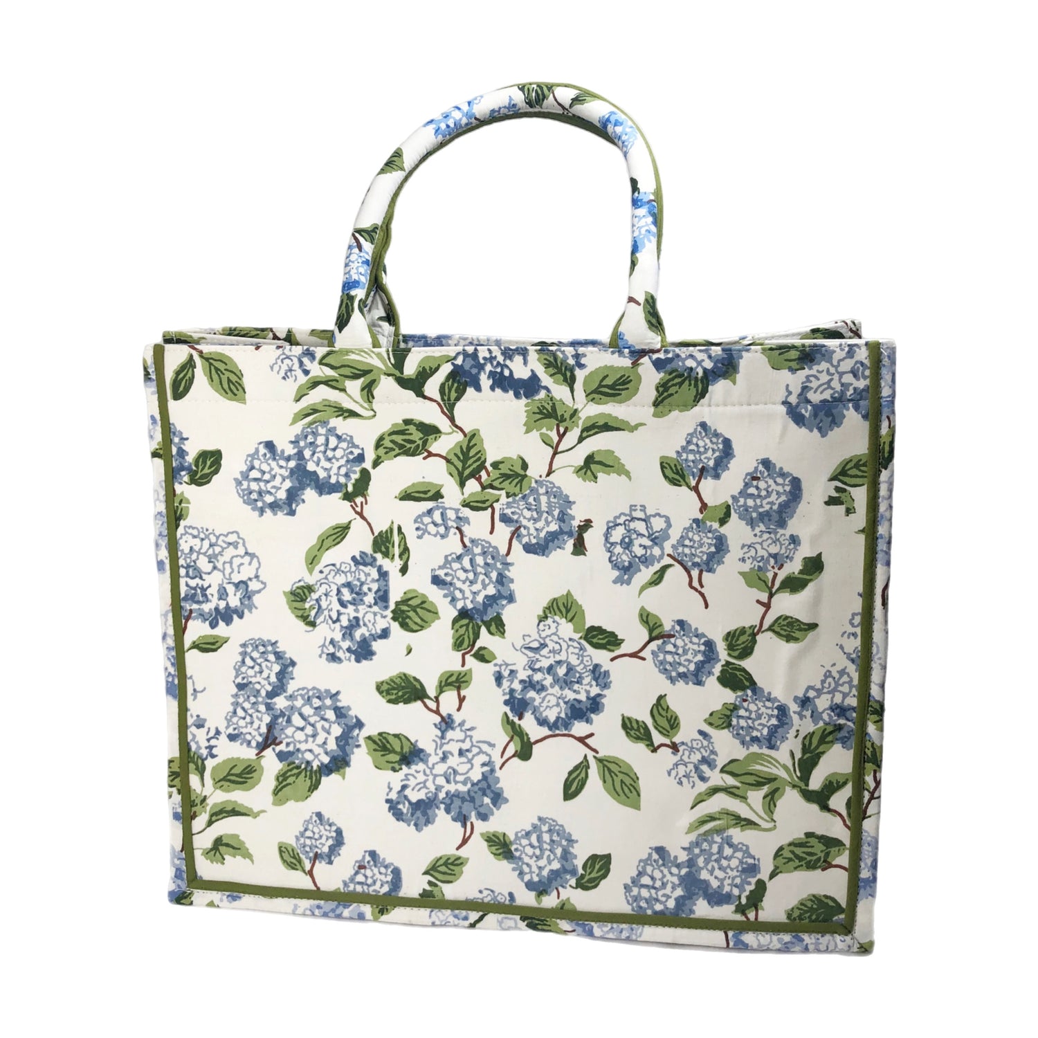 Bianca Blue Hydrangea Beaded &quot;Beach&quot; Bag